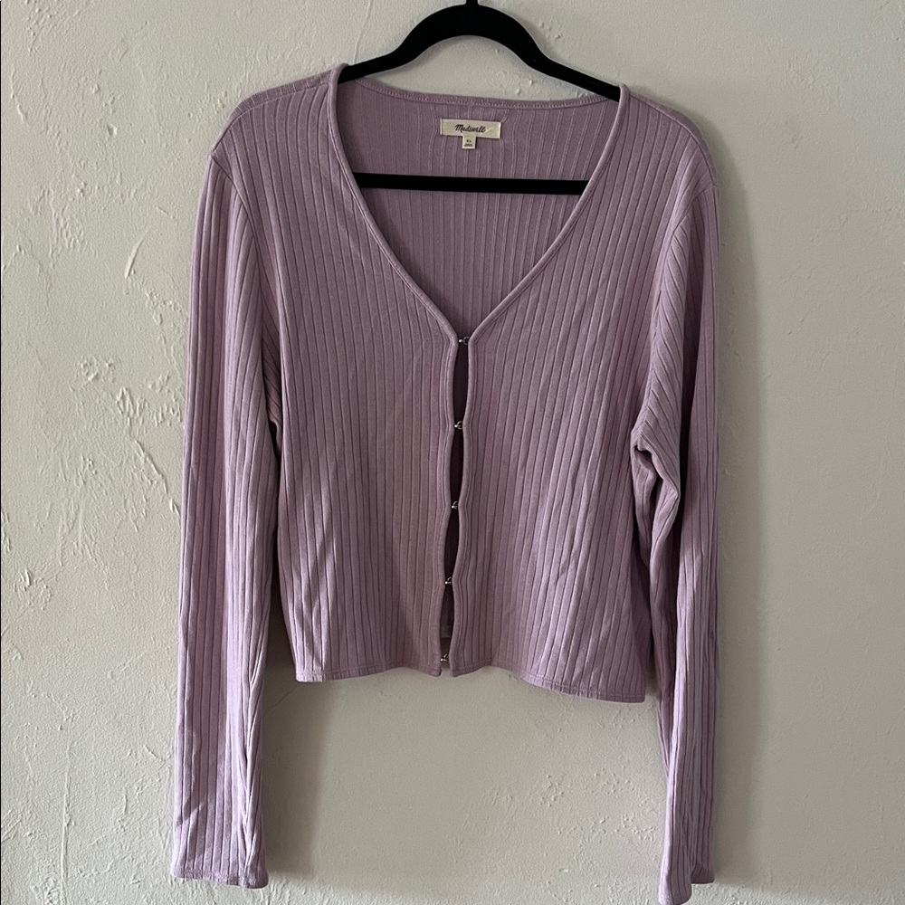 Madewell Lavender Cardigan Sweater